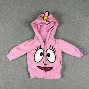 Yo Gabba Gabba Foofa Hoodie Toddler 12 Months Pink Zip Sweatshirt Baby